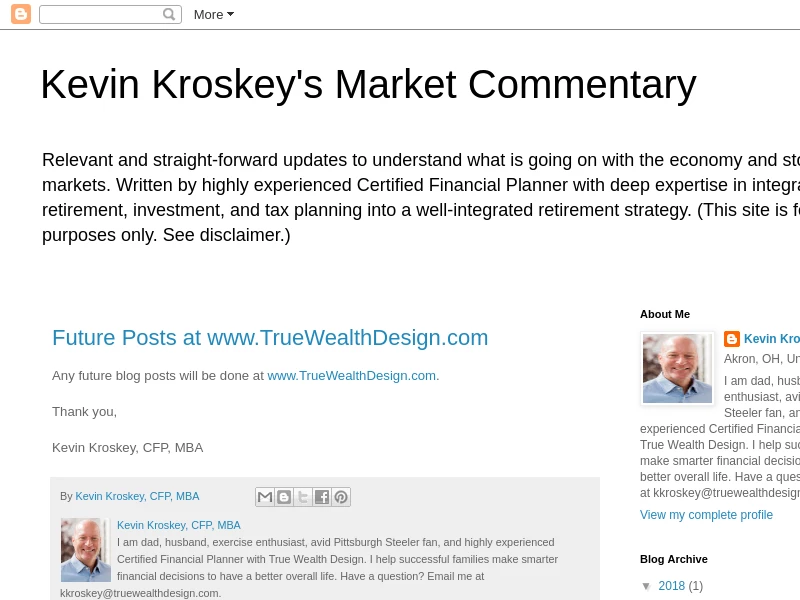 Kevin Kroskey's Market Commentary