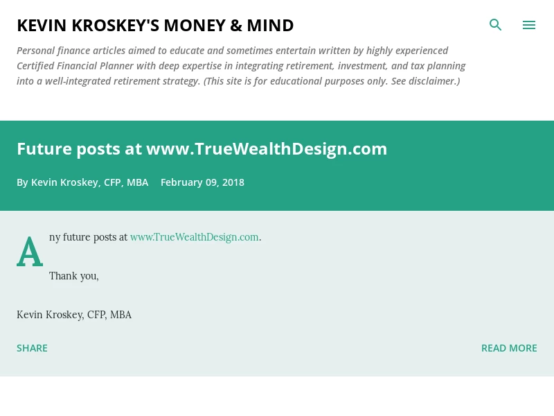 Kevin Kroskey's Money & Mind