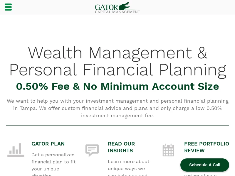 Financial Advisors in Tampa, FL | Gator Capital Management