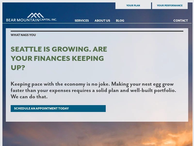 Investment Management and Financial Planning | Bear Mountain Capital Inc. Seattle, WA
