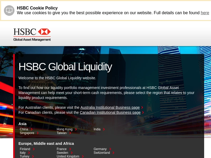 Liquidity - HSBC Asset Management UK