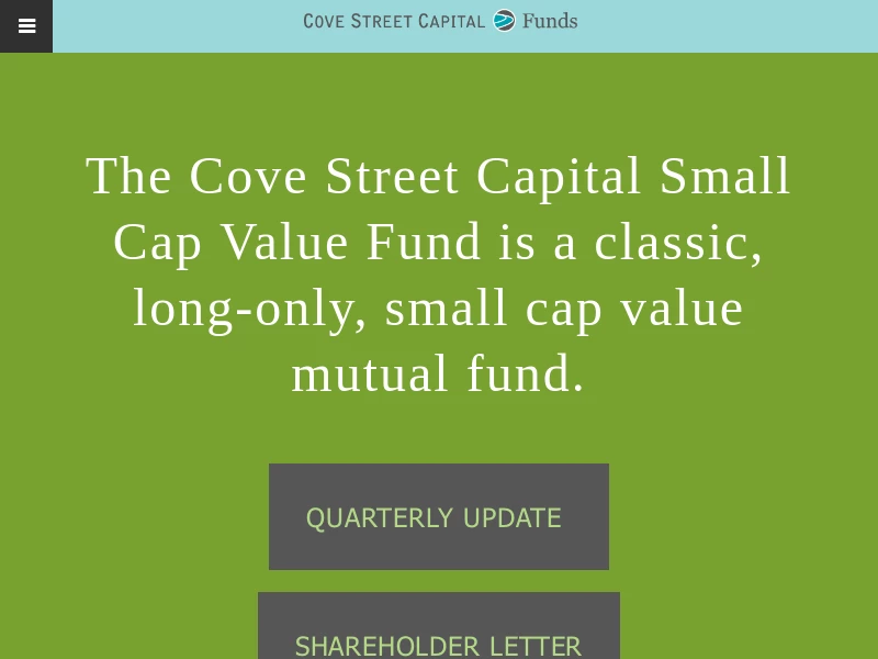 Cove Street Funds – Cove Street Funds