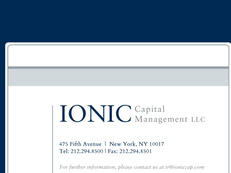 Ionic Capital Management