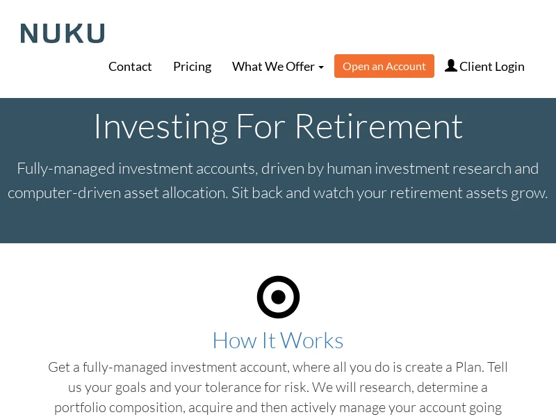 NUKU®
Investment Management of Retirement Accounts
