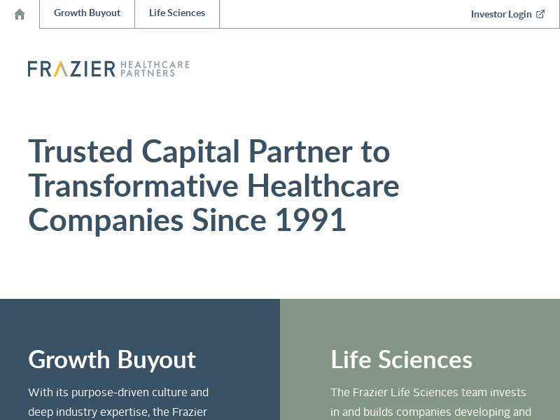 Home | Frazier Healthcare Partners