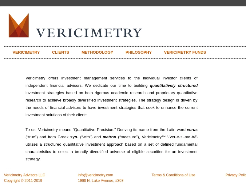 Vericimetry