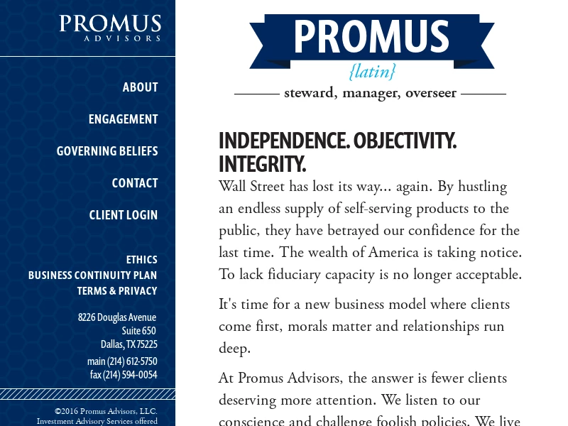 Home - Promus Advisors