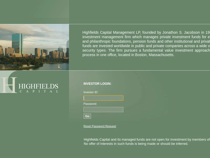 Highfields Capital - founded by Jonathon S. Jacobson