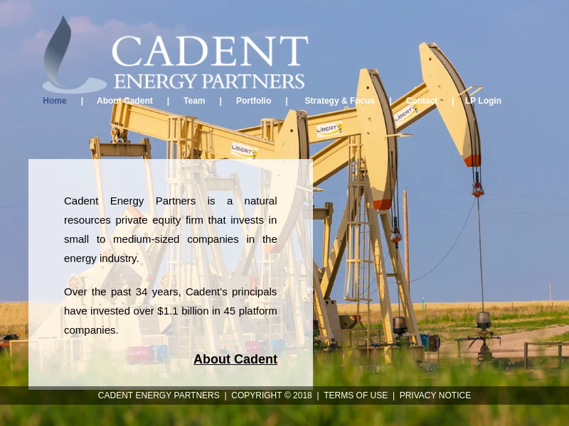 Welcome to Cadent Energy Partners