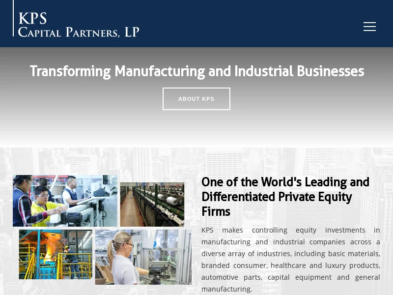 Private Equity Firm, Manufacturing | KPS Capital Partners