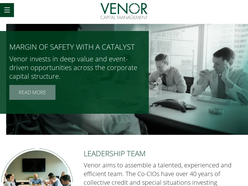 Alternative Investment Firm | Venor Capital Management