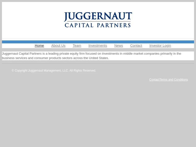 Homepage - Juggernaut Capital Partners
