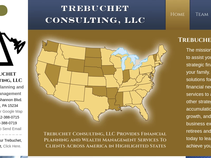 Trebuchet Consulting, LLC. Visit our main website at www.trebuchetconsultingllc.com.