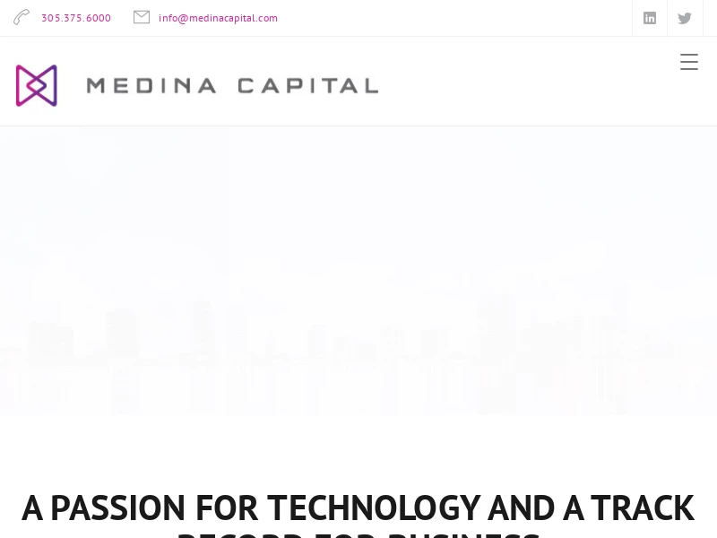 Medina Capital - Investment in Software-Enabled Technologies