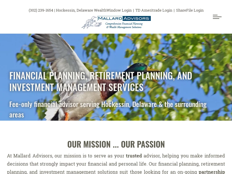 Hockessin, Delaware - Investment Advisor — Mallard Advisors
