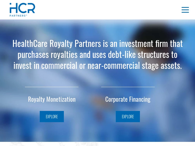 Home | HealthCare Royalty Partners