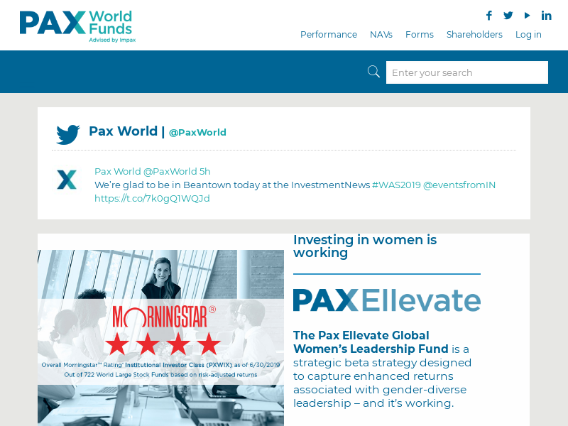 Pax Ellevate - Pax World Funds
