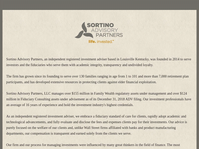 Sortino Advisory Partners | Louisville, KY | Home