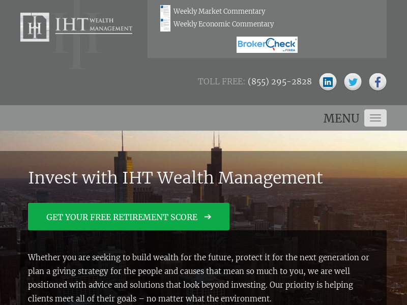 The Experience You Seek for the Future You Desire | IHT Wealth Management