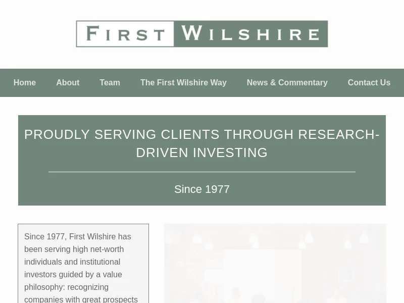 Home - First Wilshire Securities Management