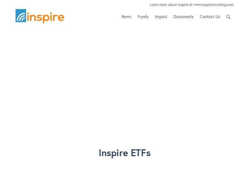 Inspire ETFs — World's Largest Faith-Based ETF Provider