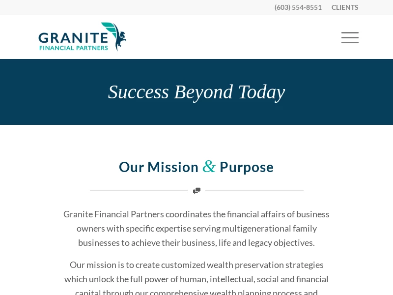 Granite Financial Partners – Your Business. Your Family. Your Legacy.
