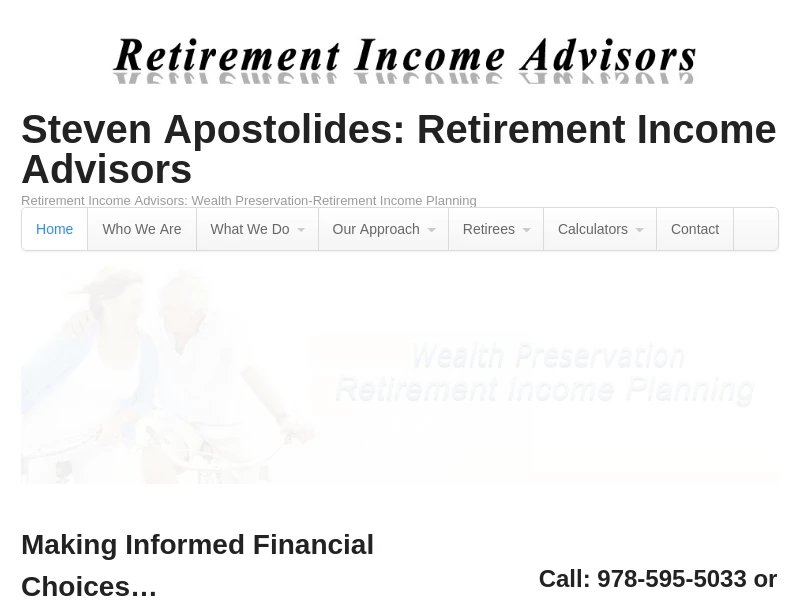 Steven Apostolides: Retirement Income Advisors