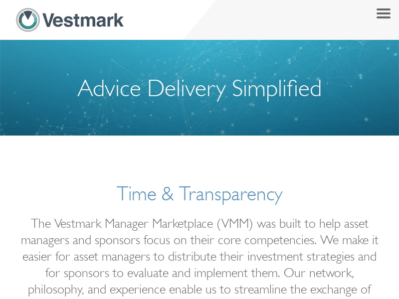 Vestmark Manager Marketplace