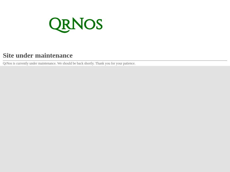 Site under maintenance | QrNos