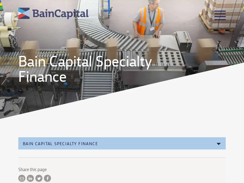 Bain Capital Specialty Finance | Bain Capital BDC