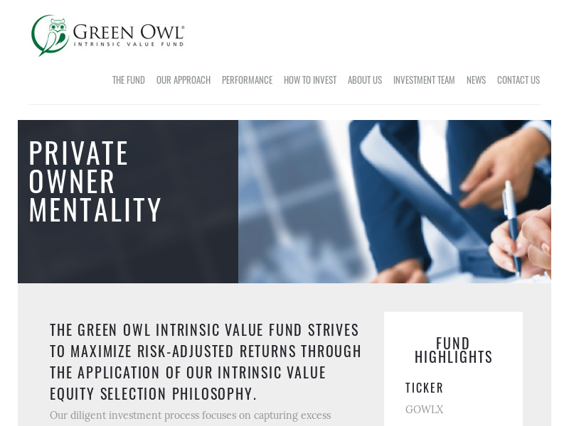 Green Owl Intrinsic Fund