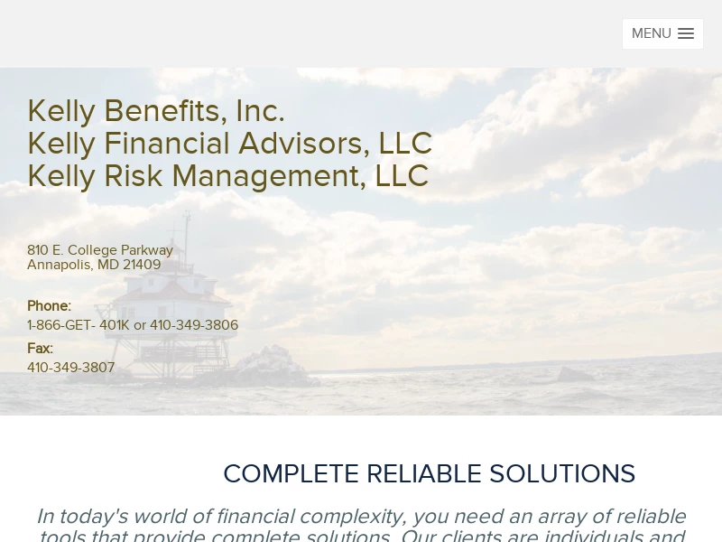 Annapolis, MD | Comprehensive Financial Planning & Investment Management — Kelly Insurance & Investments, Inc.