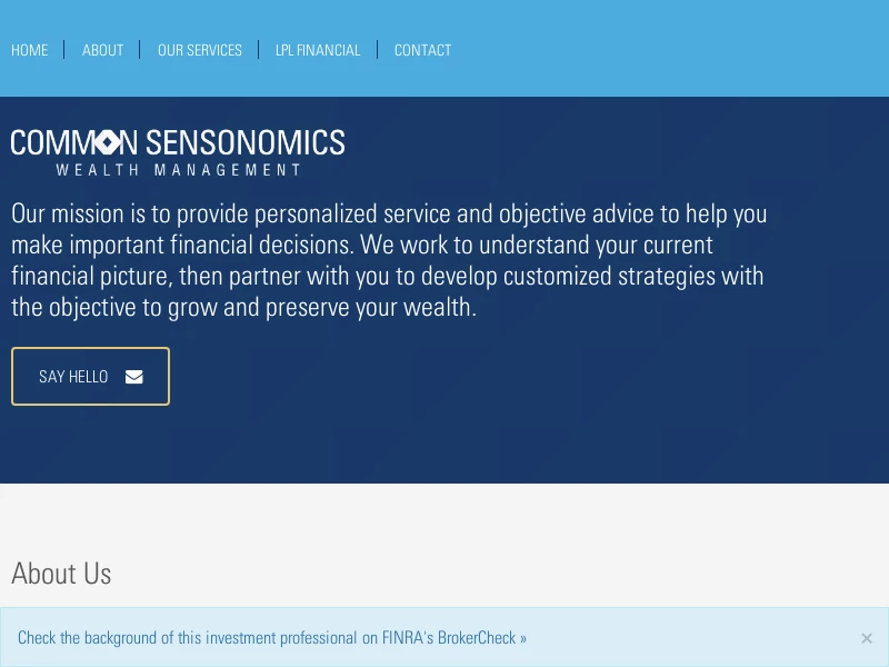 Home | Common Sensonomics Wealth Management