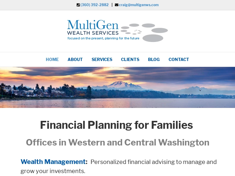 MultiGen Wealth Service | Serving Bellingham & Wenatchee Washington