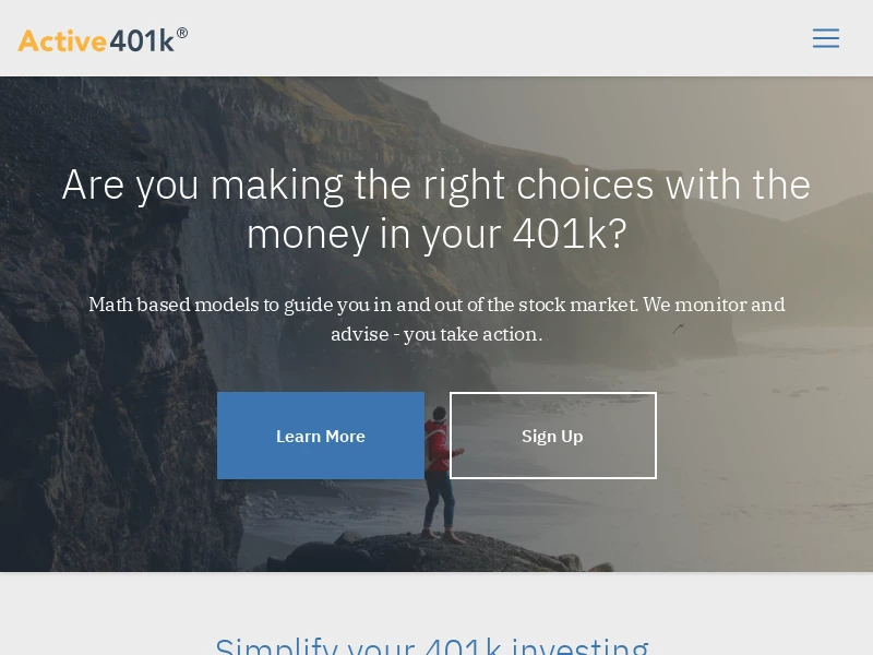 Simplifying Your 401k Investing | Active401k