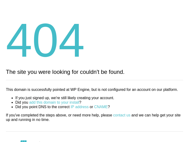 Site Not Configured | 404 Not Found