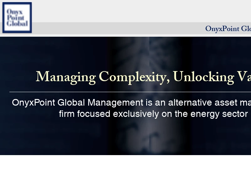 Home | OnyxPoint Global Management | Leading Commodities Asset Manager New York
