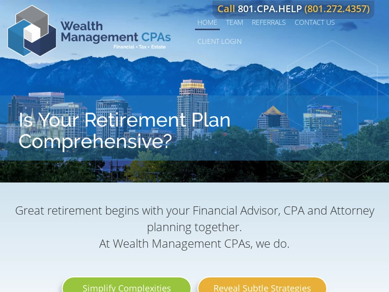 Wealth Management CPAs – Salt Lake City's Financial, Tax, Estate Planning Resource