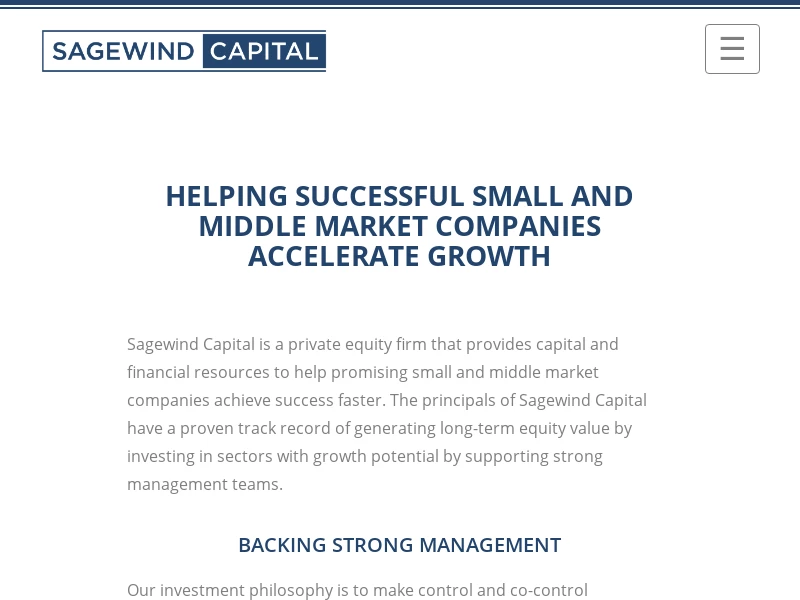 Sagewind Capital