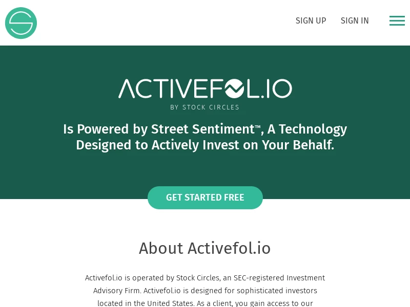 Activefol.io by Stock Circles