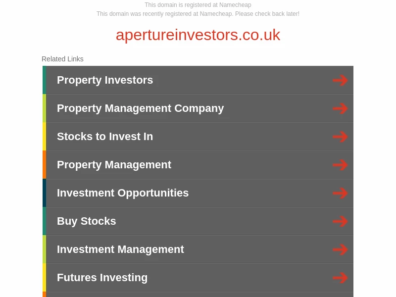 apertureinvestors.co.uk - Registered at Namecheap.com
