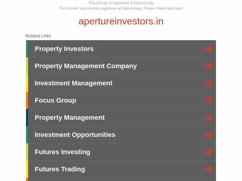 apertureinvestors.in - Registered at Namecheap.com