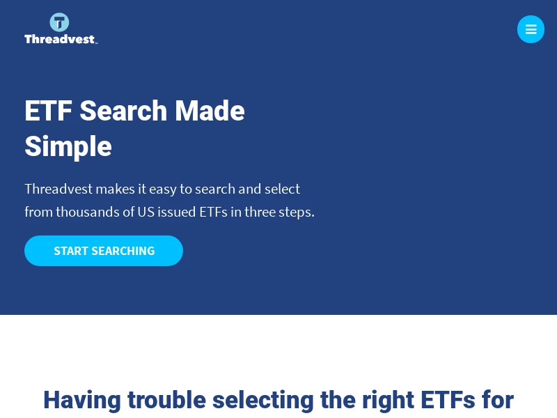 Threadvest: Modern and Simple Way to Search for ETF investments