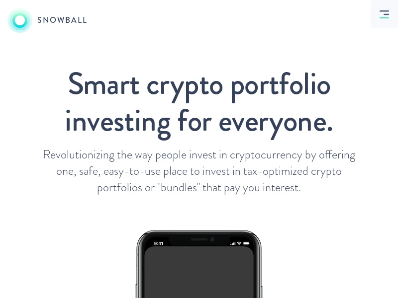 Snowball Money - Smart crypto portfolio investing for everyone