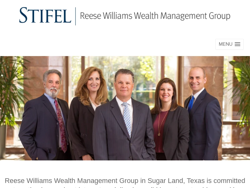 Reese Williams Wealth Management Group - Sugar Land, TX 77479 | Stifel