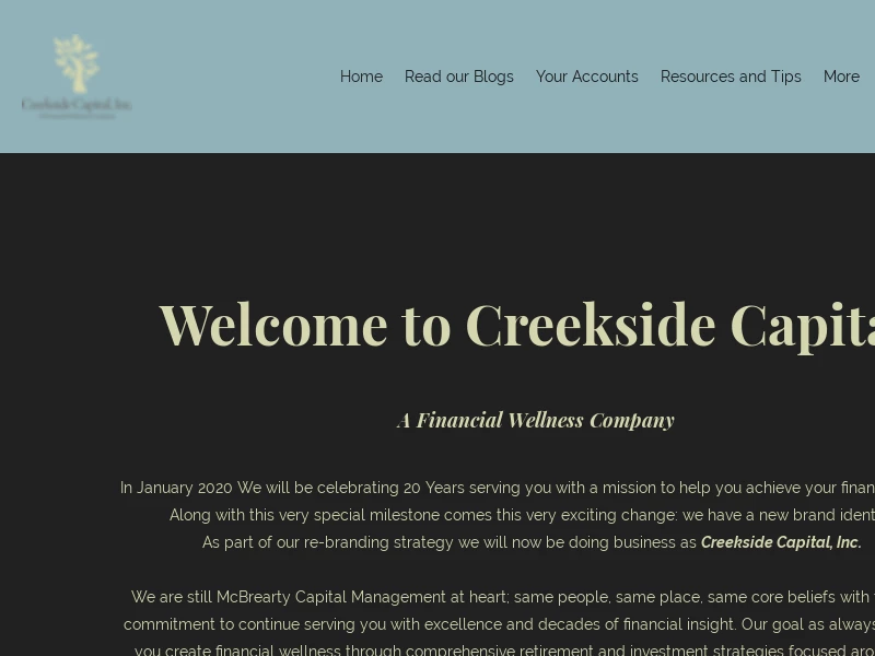Investment Adviser | Creekside Capital, Inc. | United States