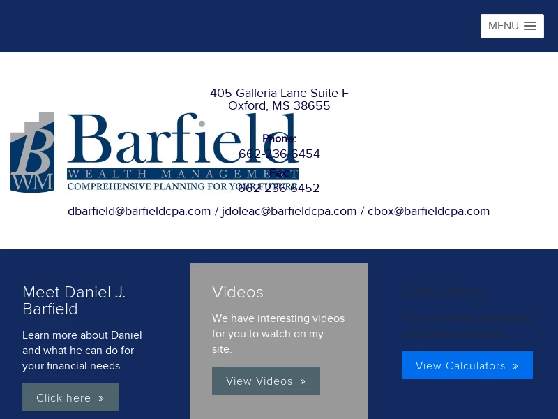 Barfield Wealth Management Oxford, MS
