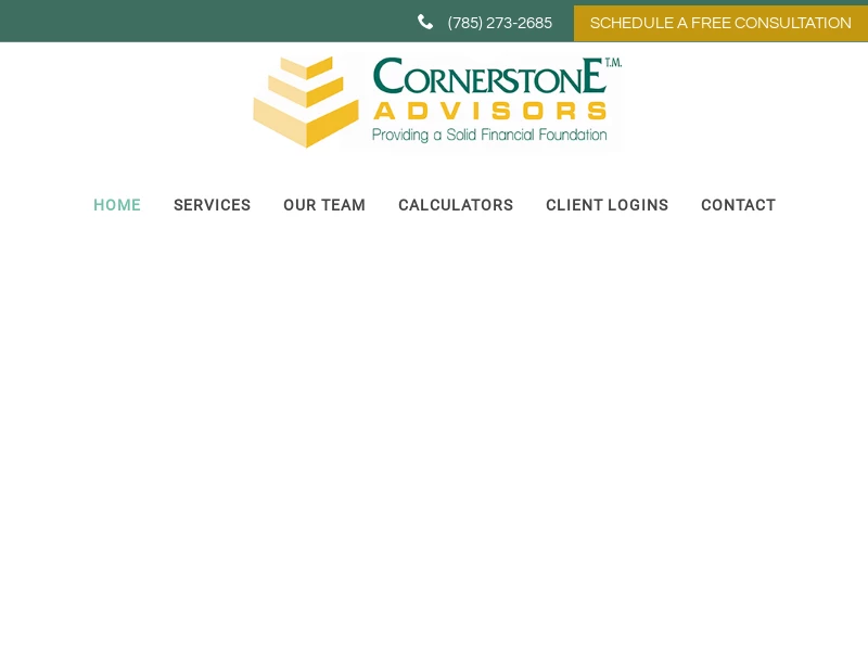 Cornerstone Advisors Topeka Kansas financial firm