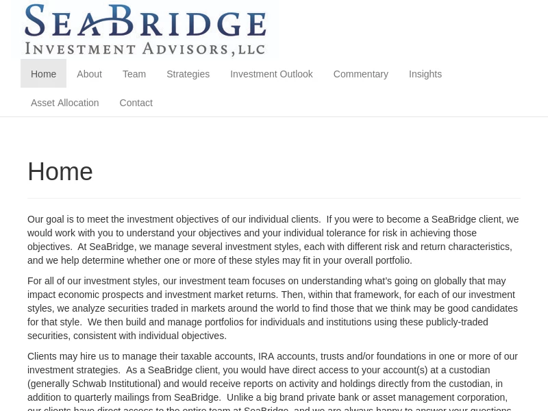 SeaBridge Investment Advisors, LLC