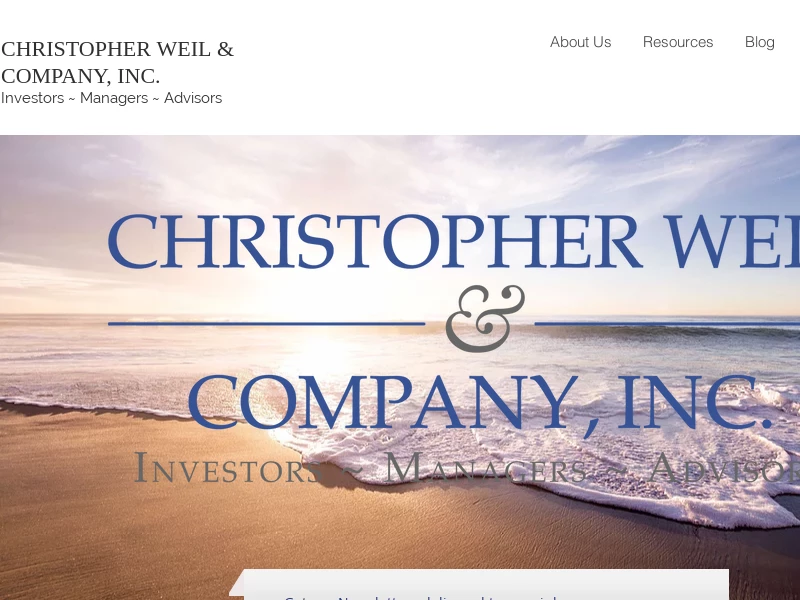 Christopher Weil & Co, Inc. | Wealth Management & Financial Advisory | San Diego, CA